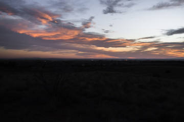 Wall Mural - Sunset sky over Albuquerque, New Mexico. 