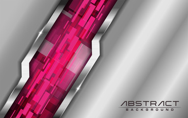 Wall Mural - modern technology background with shinny futuristic pink red light. vector illustration