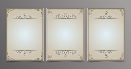 Vintage ornamental frame collection	