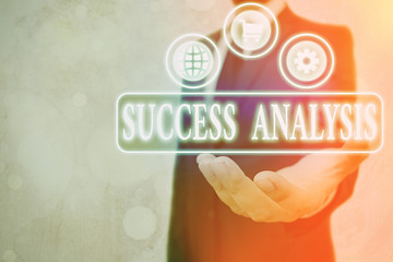 Poster - Text sign showing Success Analysis. Business photo text creating graph to determine increase in sales or profits
