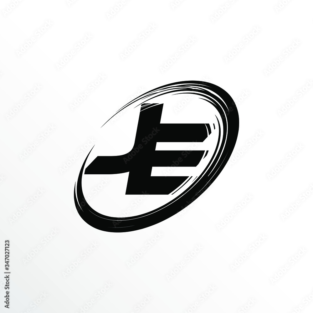 Initial Letter JE Brush Effect Logo Design Stock Vector | Adobe Stock