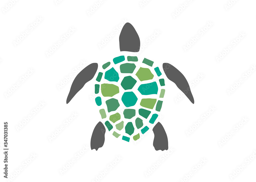 Vector of turtle design on white background. Wild Animals, Business ...