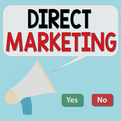 Poster - writing note showing direct marketing. business concept for business of selling products or services