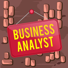 Fototapete - Word writing text Business Analyst. Business photo showcasing someone who analyzes big organization or website domain Colored memo reminder empty board blank space attach background rectangle