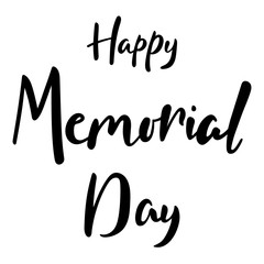 Poster - Memorial day hand lettering brush text isolated