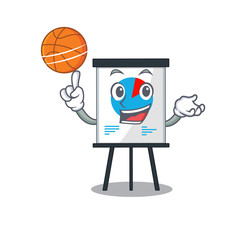 Sticker - Gorgeous corona graph mascot design style with basketball