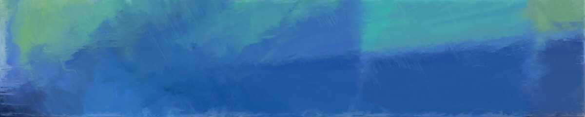 Poster - abstract natural long wide horizontal background with teal blue, cadet blue and midnight blue colors