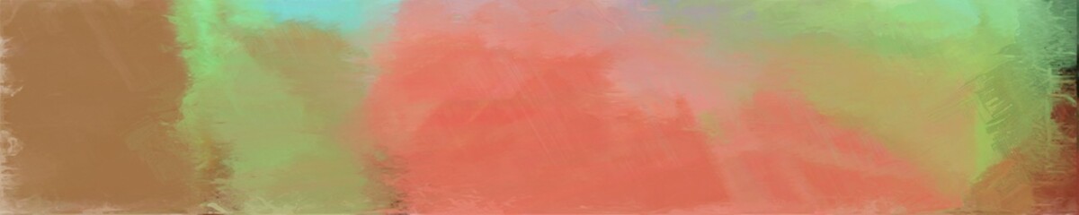 Poster - abstract long wide horizontal background with peru, dark sea green and ash gray colors