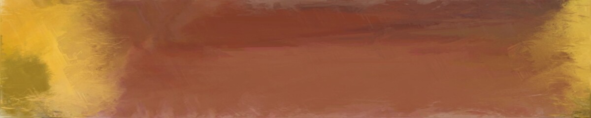 Poster - abstract natural long wide horizontal background with sienna, golden rod and peru colors
