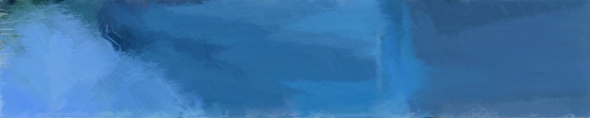 Poster - abstract natural long wide horizontal graphic background with teal blue, corn flower blue and sky blue colors