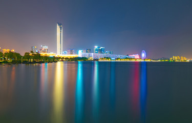 City scenery of Suzhou Industrial Park, Jiangsu Province, China