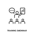 © Turgay Gasimli - training seminar icon vector. training seminar sign symbol
