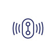 Sensor icon, line on white