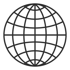 Wall Mural - globe grid vector icon