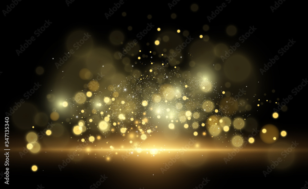 Beautiful sparks shine with special light. Vector sparkles on a transparent background. Christmas abstract pattern. A beautiful illustration for the postcard. The background for the image. Luminaries. - obrazy, fototapety, plakaty 