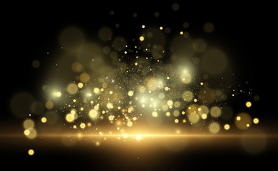 Poster - Beautiful sparks shine with special light. Vector sparkles on a transparent background. Christmas abstract pattern. A beautiful illustration for the postcard. The background for the image. Luminaries.