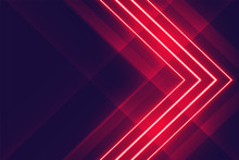 Red Neon Glowing Lights Arrow Style Background