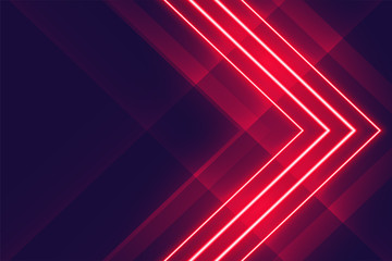 Wall Mural - red neon glowing lights arrow style background