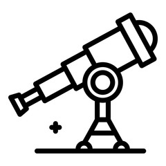 Poster - Telescope icon. Outline telescope vector icon for web design isolated on white background