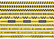 Yellow Black Checkered, Diagonal Danger, Caution, Barricade, Barrier, Hazard, Warning Reflective Tapes.