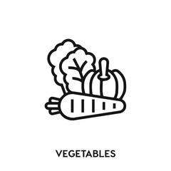 vegetables icon vector. vegetables sign symbol