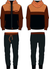 Wall Mural - Man Sport Suit coat jacket zipper and joggers pants template