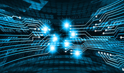 blue cyber circuit future technology concept background