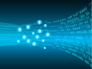 blue cyber circuit future technology concept background