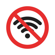 There Is No Signal Sign Of The Vector, No Signal Area. No Wifi Symbol. Vector Illustration Isolated On White Background