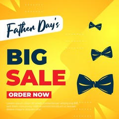 Wall Mural - Father day sale banner template design for advertising text, presentation, promotion, social media campaign post. Ready tp use. Vector Illustration