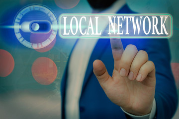 Poster - Handwriting text Local Network. Conceptual photo Intranet LAN Radio Waves DSL Boradband Switch Connection
