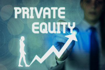 Poster - Handwriting text writing Private Equity. Conceptual photo Capital that is not listed on a public exchange Investments