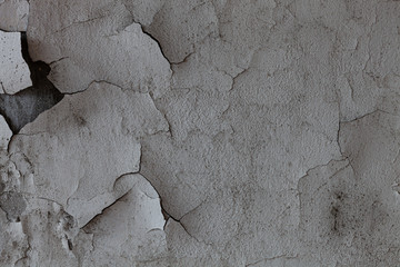 Poster - old dirty gray concrete wall. background for design