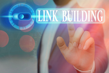Poster - Handwriting text Link Building. Conceptual photo SEO Term Exchange Links Acquire Hyperlinks Indexed