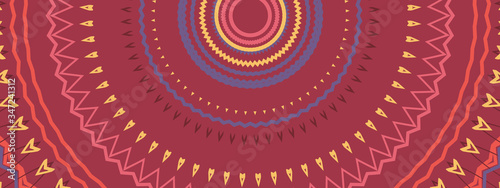 Bright color and beautiful pattern. Folk art Poster Mural XXL