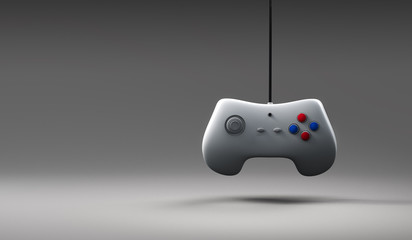 3D rendering of a vintage game controller