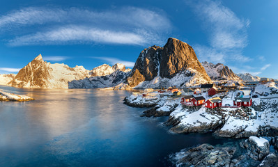 Wall Mural - panorama of norway lofotens - hamnoy