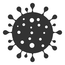 Vector Coronavirus Flat Icon. Vector Pictograph Style Is A Flat Symbol Coronavirus Icon On A White Background.