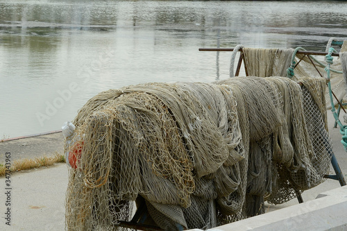 Commercial Fishing Nets Drying