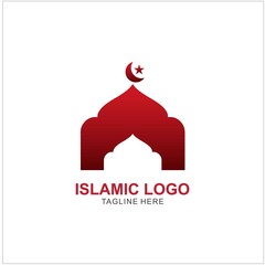 Islamic Logo Design Template. Mosque Icon Design Template