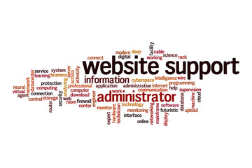 Sticker - Website support word cloud concept