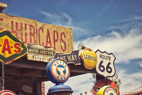 Photo High Section Of Store At Route 66