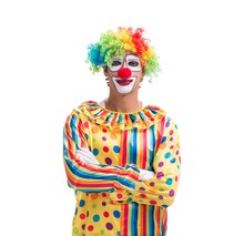Funny Clown Isolated On White Background