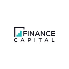 simple and elegant financial growth logo