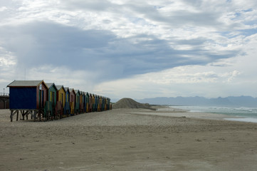 Wall Mural - beach huts at the beach