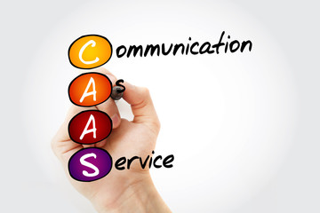 Poster - caas - communication as a service acronym, business concept background