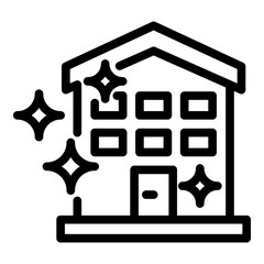 Poster - clean home icon. outline clean home vector icon for web design isolated on white background