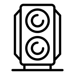 Poster - Subwoofer icon. Outline subwoofer vector icon for web design isolated on white background