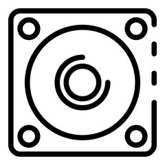 Poster - Sound loud speaker icon. Outline sound loud speaker vector icon for web design isolated on white background