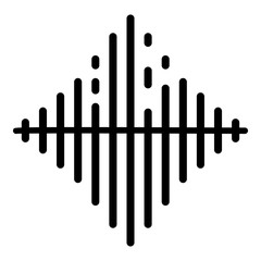 Poster - Audio frequence icon. Outline audio frequence vector icon for web design isolated on white background